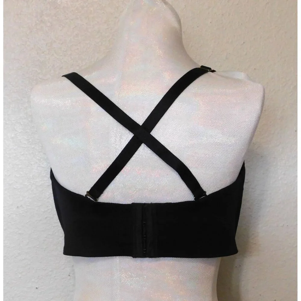 Soma Convertible Bra 38DDD Black Strapless Cross Back Adjustable Straps - Picture 5 of 8